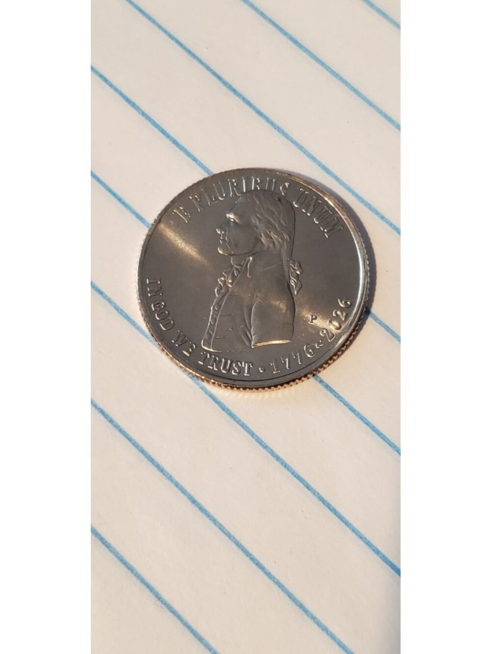 2026 P Declaration of Independence BU Quarter from Sealed Bank Roll